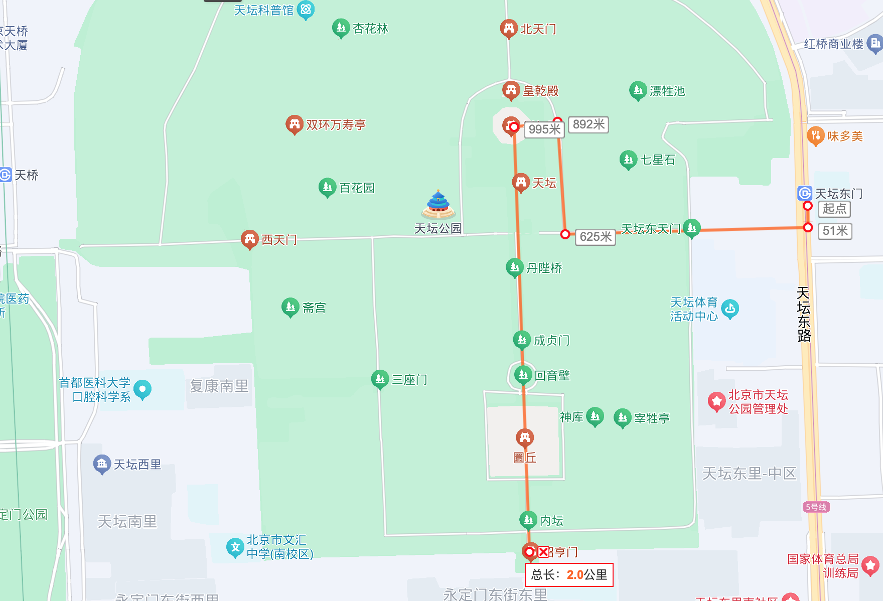 天坛路线