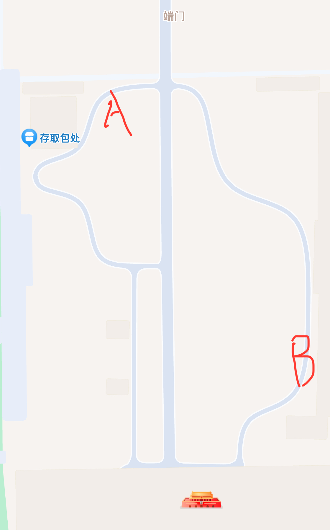 天安门城楼寄存包裹处