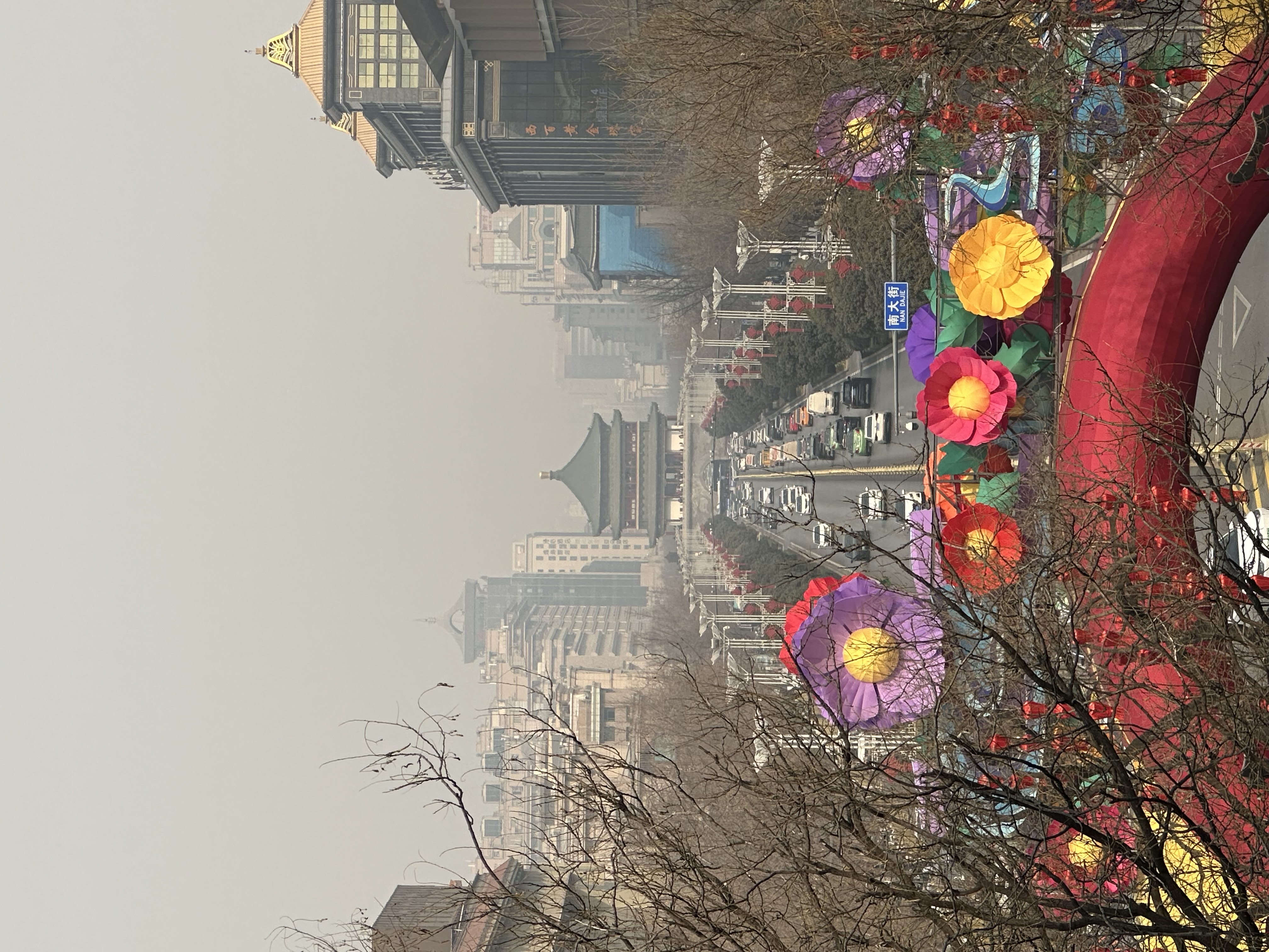 城墙看钟楼 中轴线